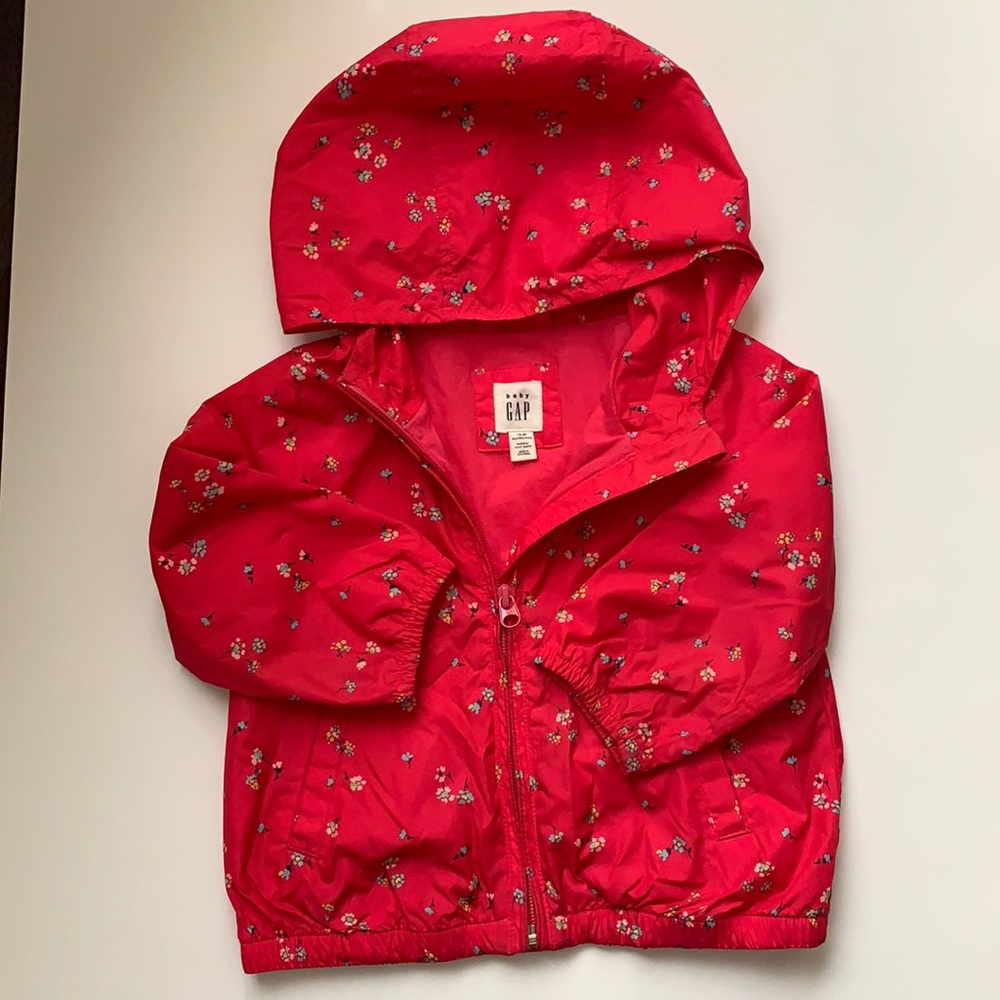 Baby Girls Floral Windbreaker, Fall Coat